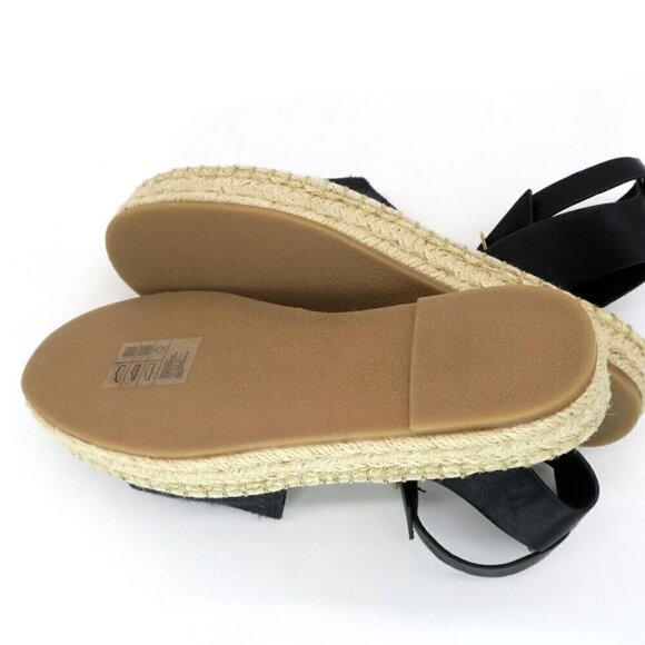 H&M Paris Espadrilles Black Jute Sandals Ankle Strap Women's 38 (7 US) - Picture 5 of 5